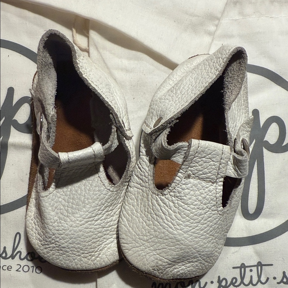 Classic White Kids Moccasins